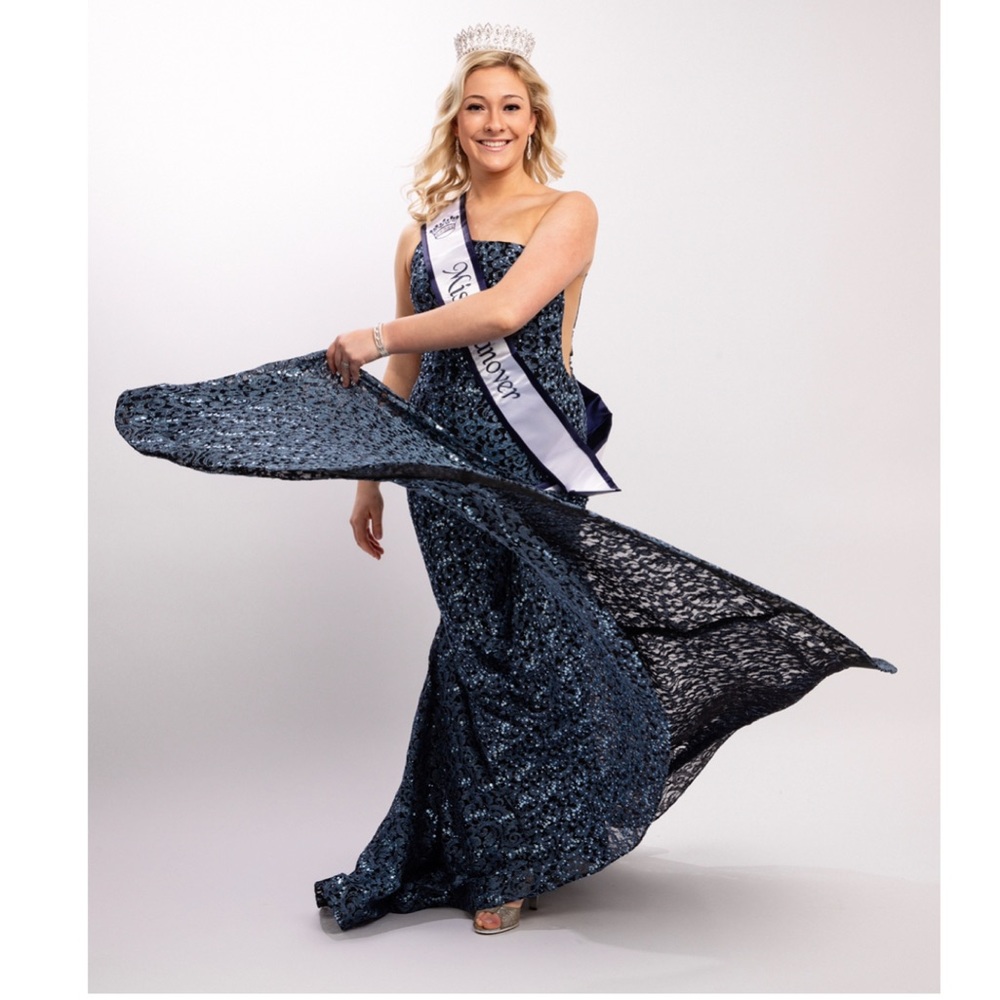 Jovani Navy Blue Prom Dress